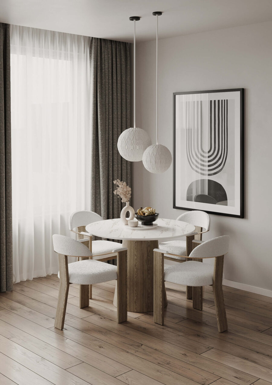 Стул Фекда - Коричневый дуб/ молочный