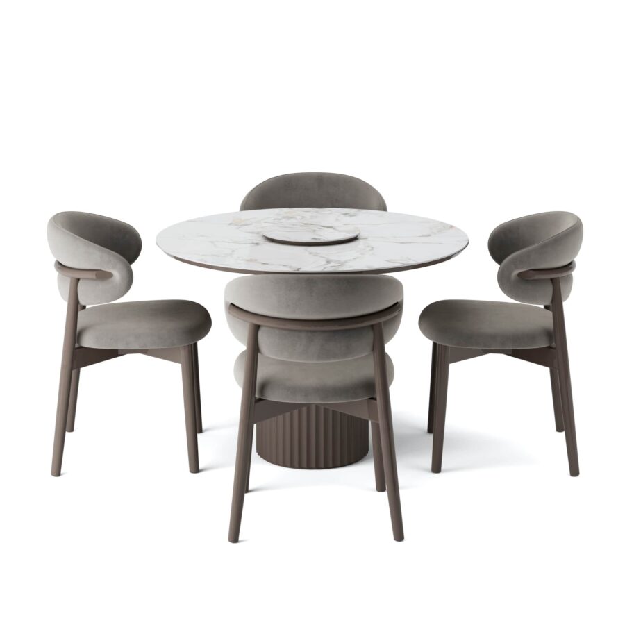 Стул Бали - Серо-коричневый глянец/ серо-бежевый