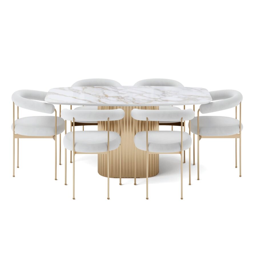 Стул Прайя - Золото/молочный