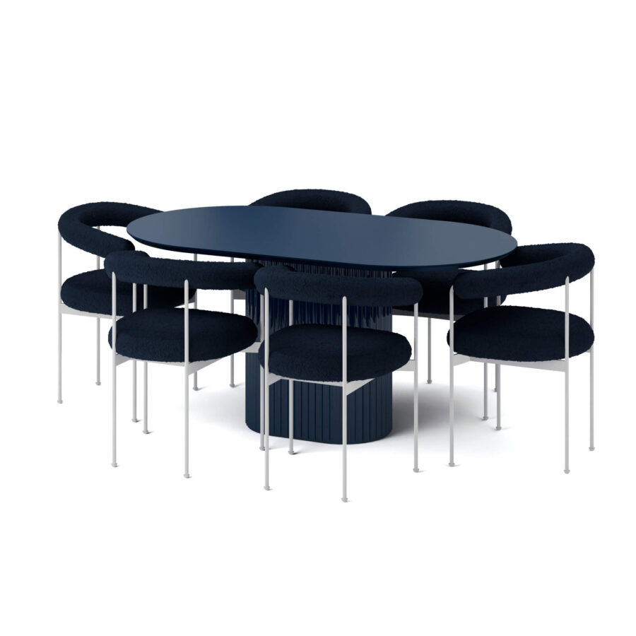 Стул Прайя - Белый/синий