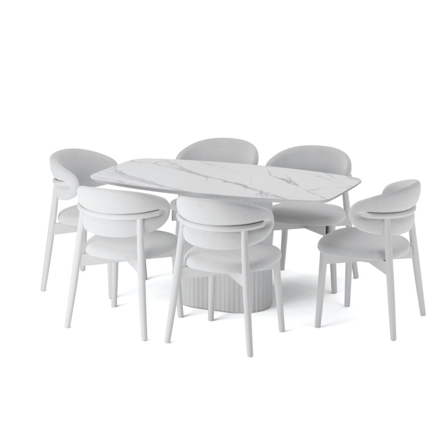 Стул Бали - Белый матовый/белый