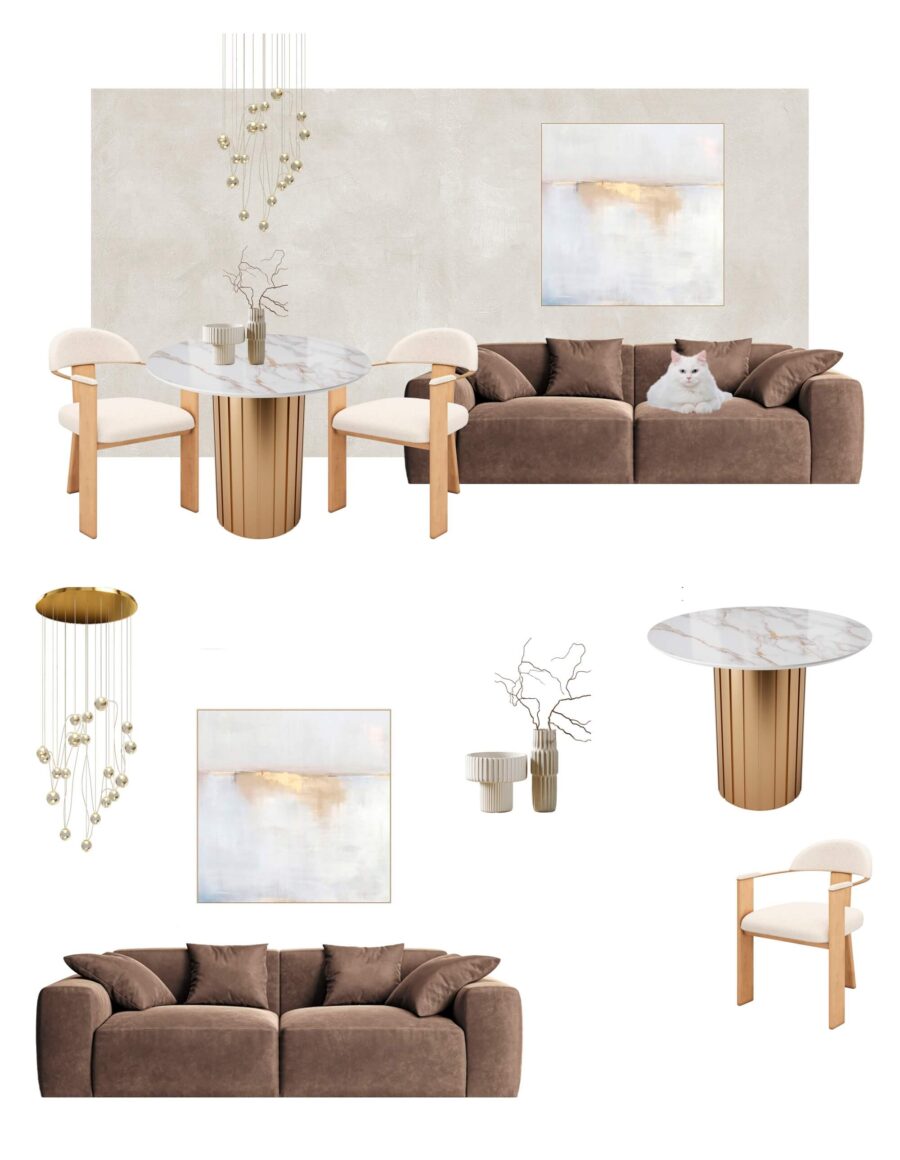 Стул Фекда - Черный матовый/ белый