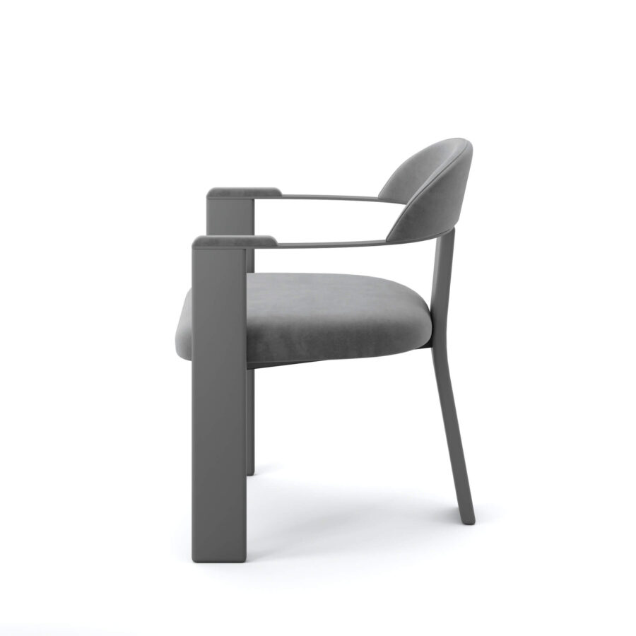 Стул Фекда - Темно-серый матовый/ серый