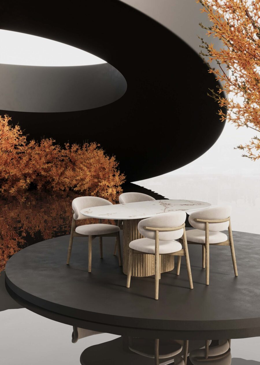 Стул Бали - Черный дуб/белый