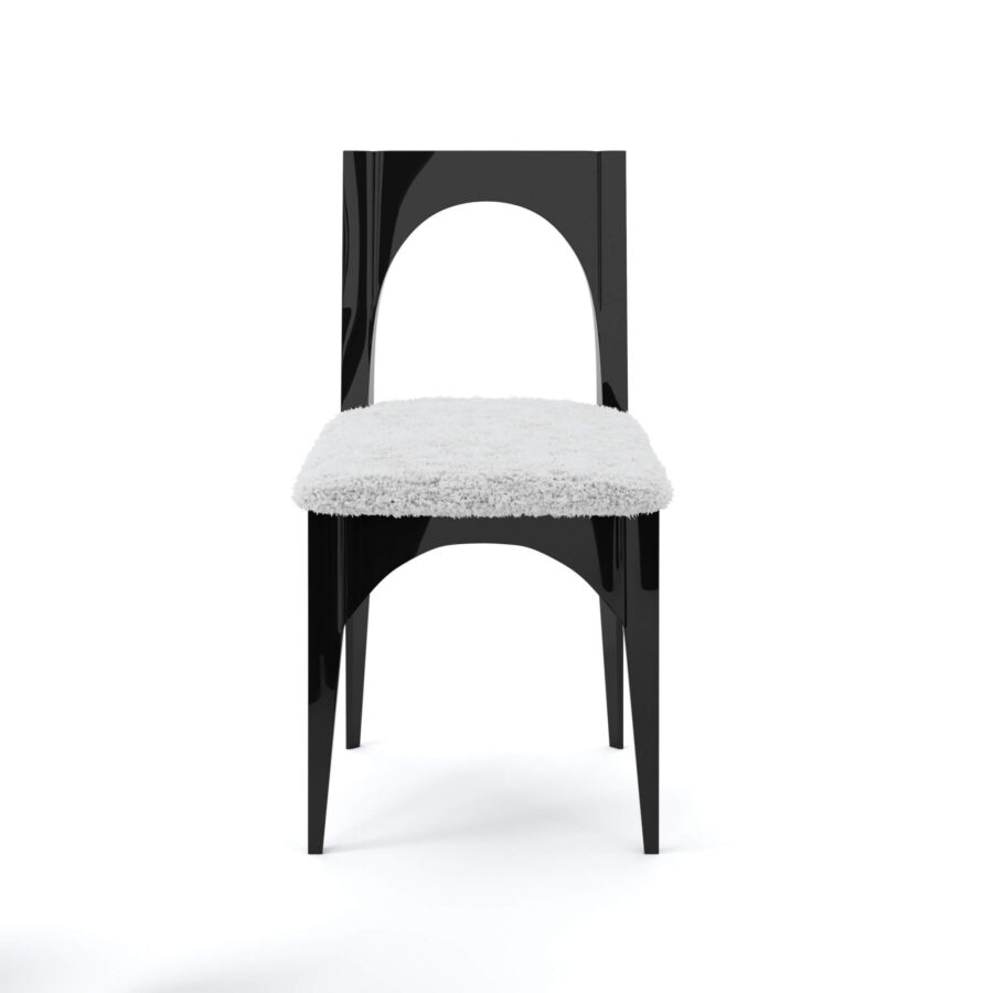Стул Ценг - Черный глянец/белый