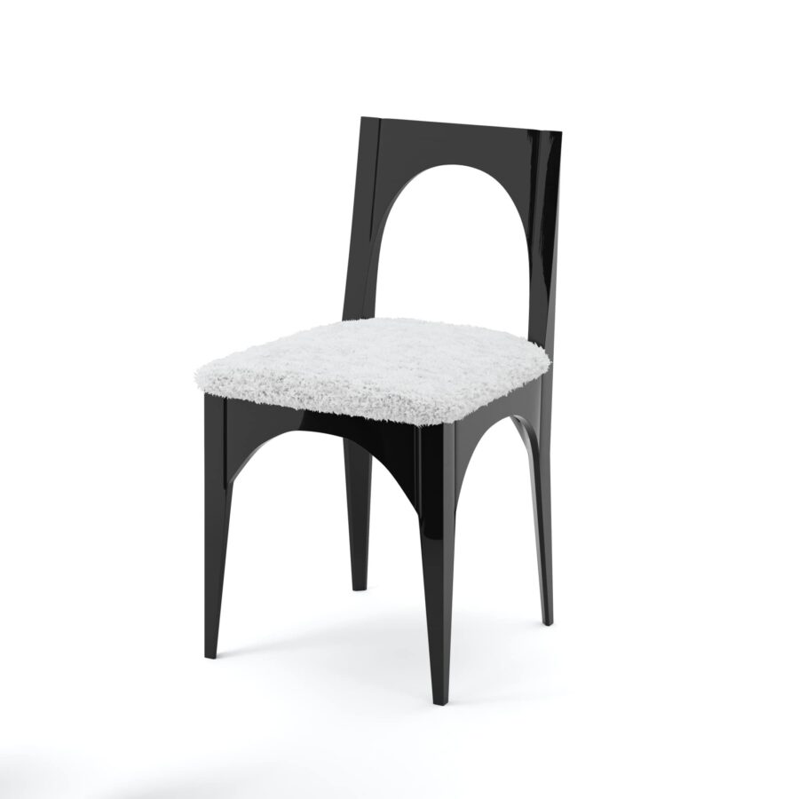 Стул Ценг - Черный глянец/белый