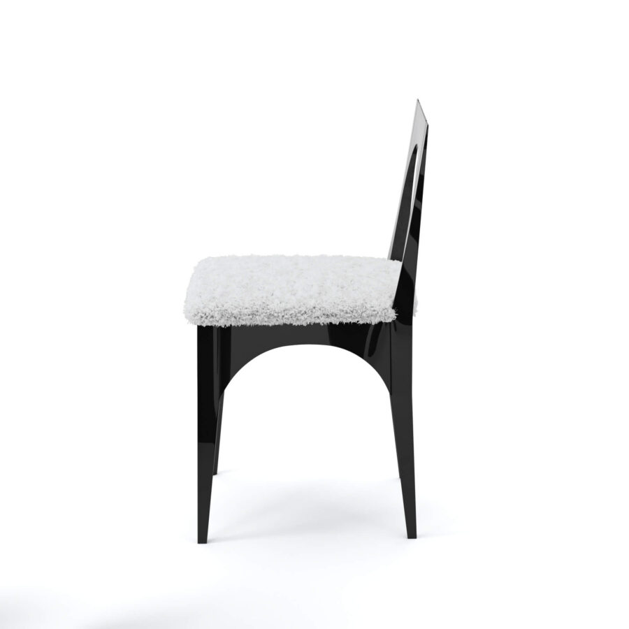 Стул Ценг - Черный глянец/белый