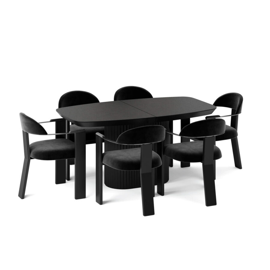 Стул Фекда - Черный матовый/ черный