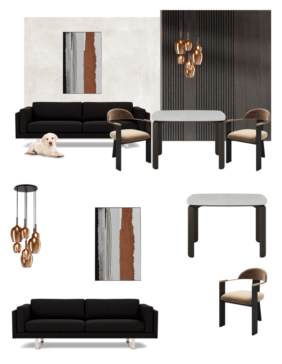 Стул Фекда - Коричневый дуб/ молочный