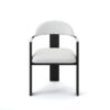 Стул Фекда - Черный матовый/ белый