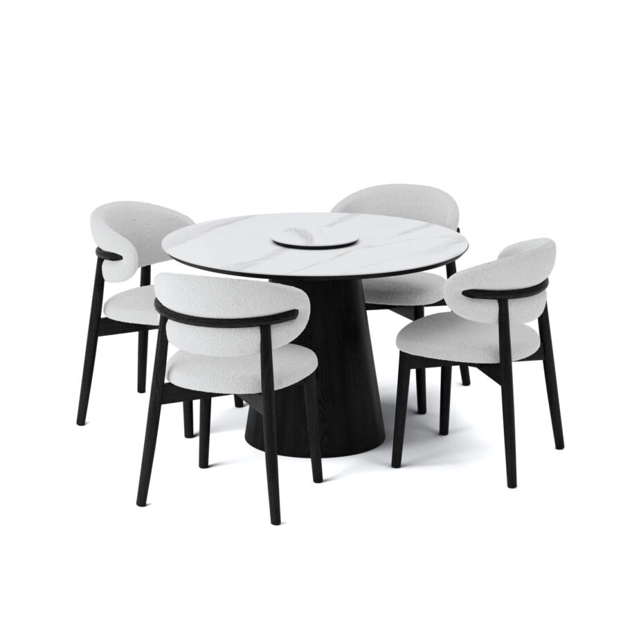 Стул Бали - Черный дуб/белый