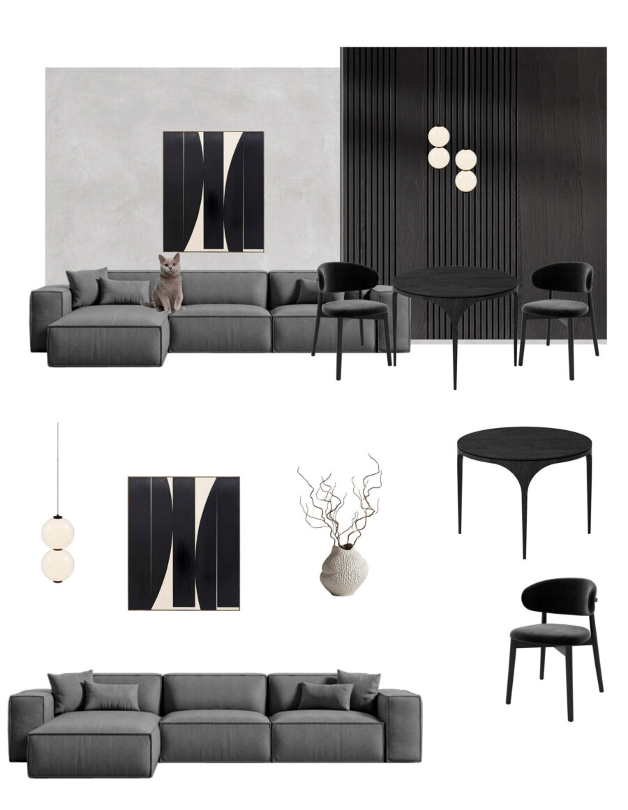 Стул Бали - Черный дуб/белый