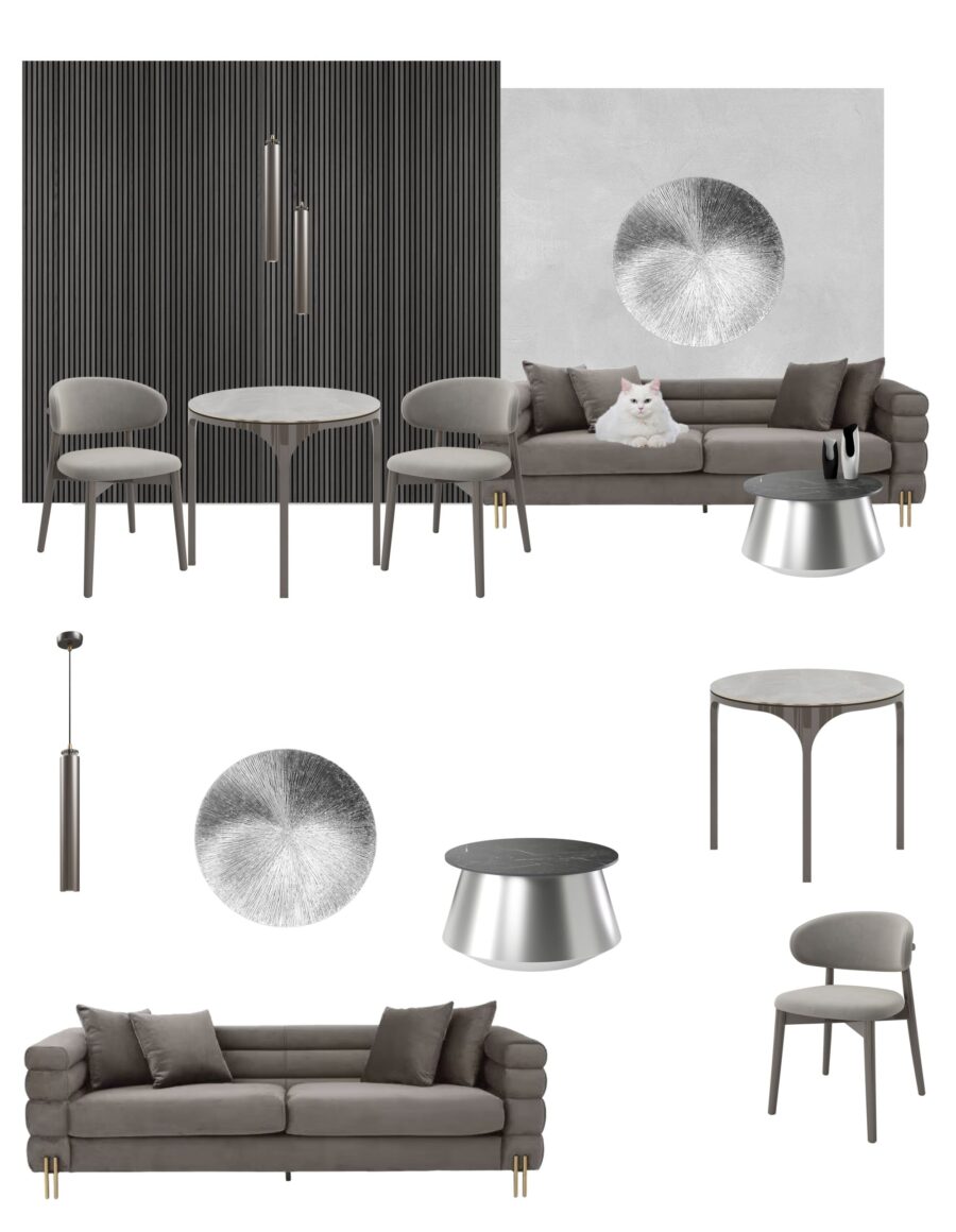 Стул Бали - Серо-коричневый глянец/ серо-бежевый