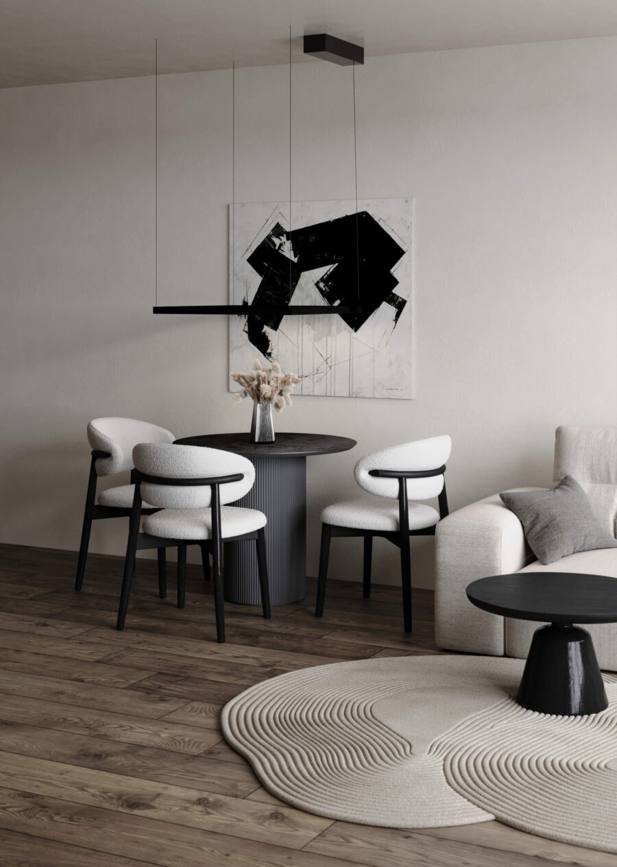 Стул Бали - Черный матовый/черный