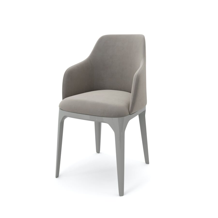 Стул Мелик - Пыльно-серый глянец/серо-бежевый