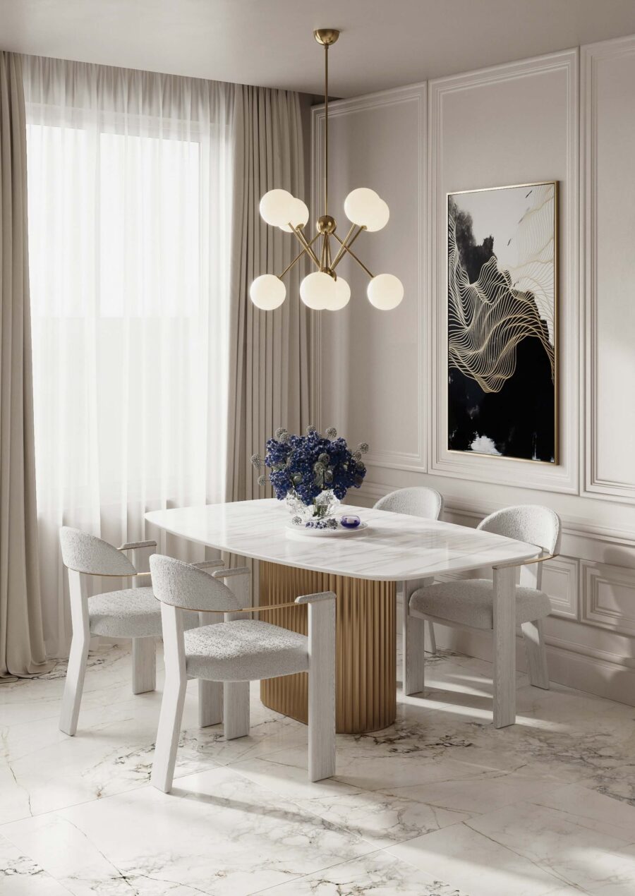 Стул Фекда - Коричневый дуб/ молочный