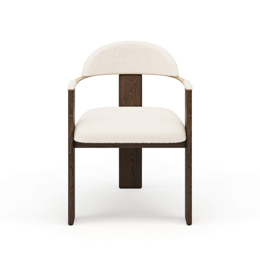 Стул Фекда - Коричневый дуб/ молочный