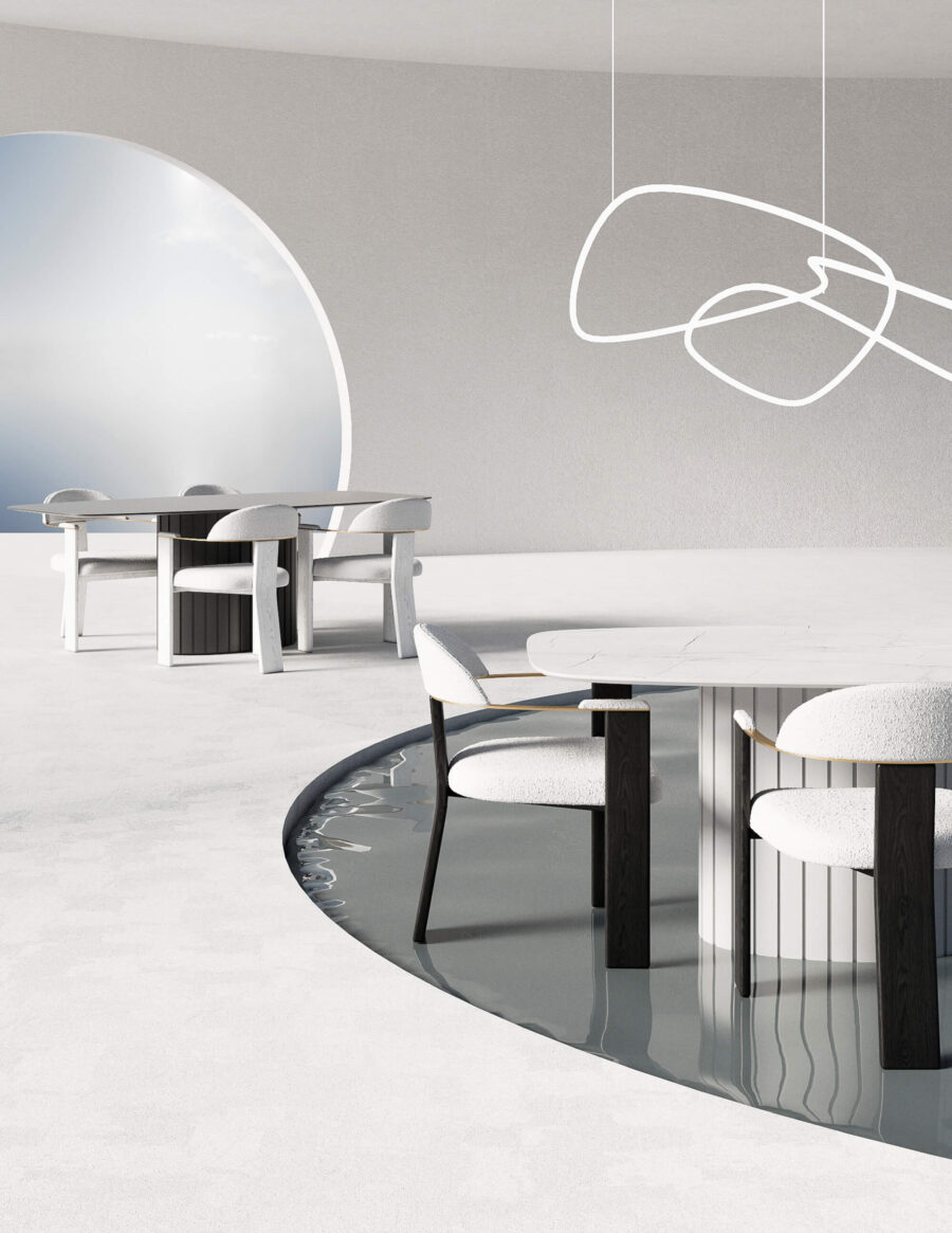 Стул Фекда - Коричневый дуб/ молочный