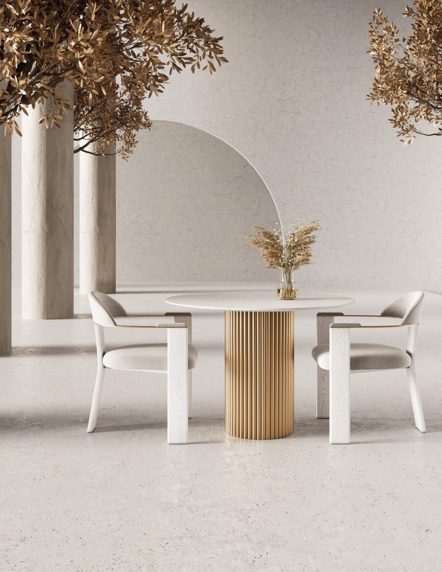 Стул Фекда - Черный матовый/ белый