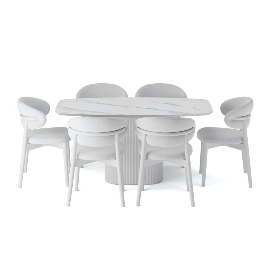 Стул Бали - Белый матовый/белый